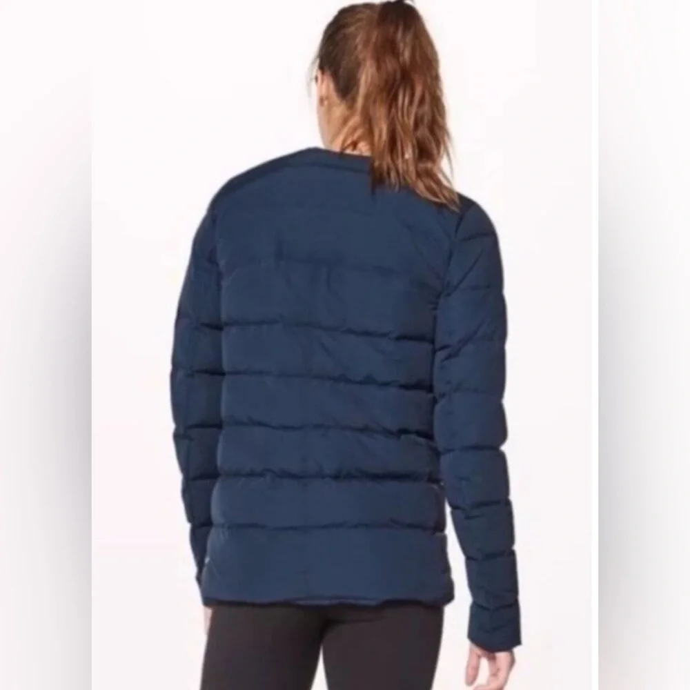 Lululemon Just Enough Puff Down Jacket in Navy size 6 - Picture 2 of 8